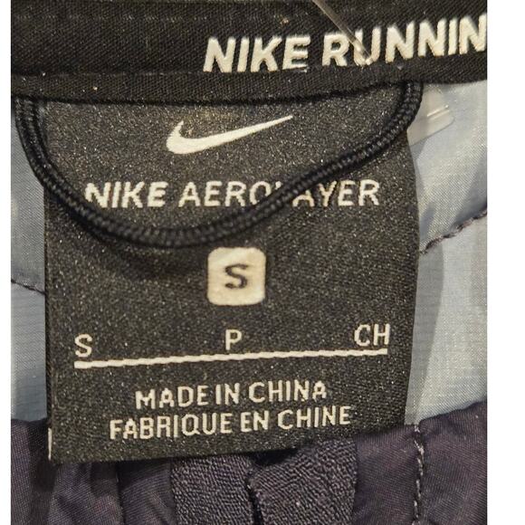 Nike Aerolayer Thermal Running Vest Full-Zip Navy Lightweight Mens Small - Picture 6 of 10